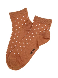 Enrico Coveri Calze corte da donna a pois - cammello
