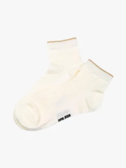 Enrico Coveri Calze corte da donna in cotone mercerizzato - beige
