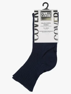 Enrico Coveri Calze corte da donna con cuori - nero