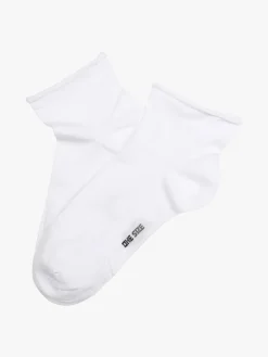 Enrico Coveri Calze corte da donna in cotone mercerizzato - bianco