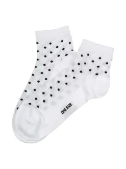 Enrico Coveri Calze corte da donna a pois - bianco