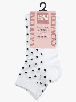 Enrico Coveri Calze corte da donna a pois - bianco