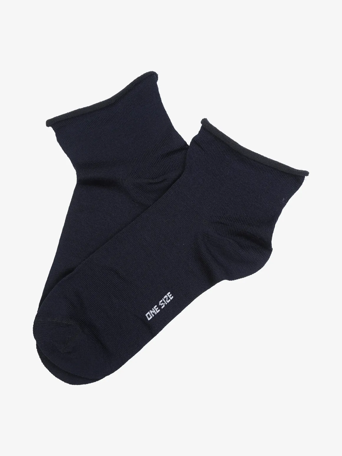 Enrico Coveri Calze corte da donna in cotone mercerizzato - blu scuro