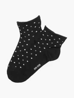 Enrico Coveri Calze corte da donna a pois - nero