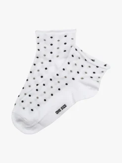 Enrico Coveri Calze corte da donna a pois - bianco