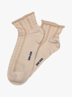 Enrico Coveri Calze corte da donna con ricami - khaki