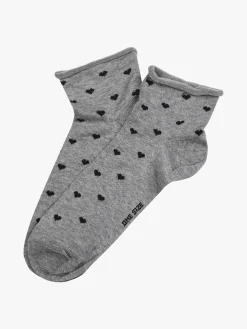 Enrico Coveri Calze corte da donna con cuori - grigio