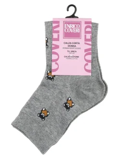 Enrico Coveri Calze corte da donna in caldo cotone - grigio