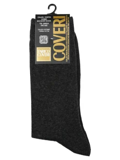 Enrico Coveri Calze corte da uomo in caldo cotone - grigio scuro