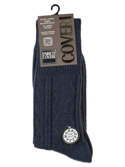 Enrico Coveri Calze corte da uomo morbide in caldo cotone - jeans