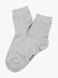 Enrico Coveri Calze corte donna in caldo cotone - grigio chiaro