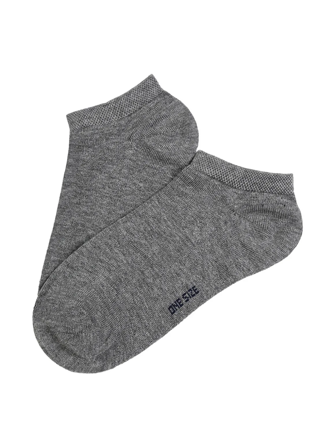Enrico Coveri Calze corte sneaker da donna in cotone mercerizzato - grigio
