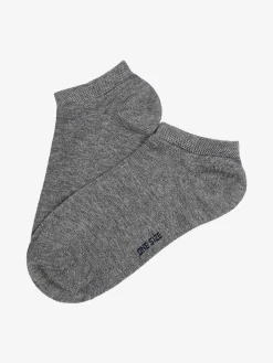 Enrico Coveri Calze corte sneaker da donna in cotone mercerizzato - grigio