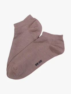 Enrico Coveri Calze corte sneaker da donna in cotone mercerizzato - taupe