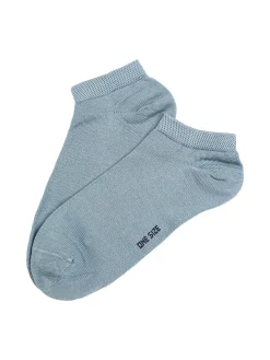 Enrico Coveri Calze corte sneaker da donna in cotone mercerizzato - jeans