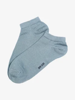Enrico Coveri Calze corte sneaker da donna in cotone mercerizzato - jeans
