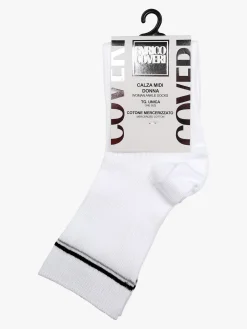 Enrico Coveri Calze donna midi a costine - bianco