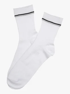 Enrico Coveri Calze donna midi a costine - bianco