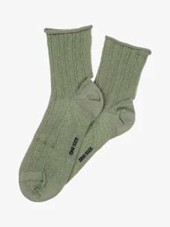 Enrico Coveri Calze donna midi in cotone mercerizzato - verde chiaro