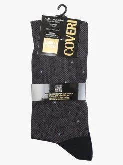 Enrico Coveri Calze lunghe da uomo in filo di scozia con stampe