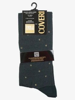 Enrico Coveri Calze lunghe da uomo in filo di scozia con stampe