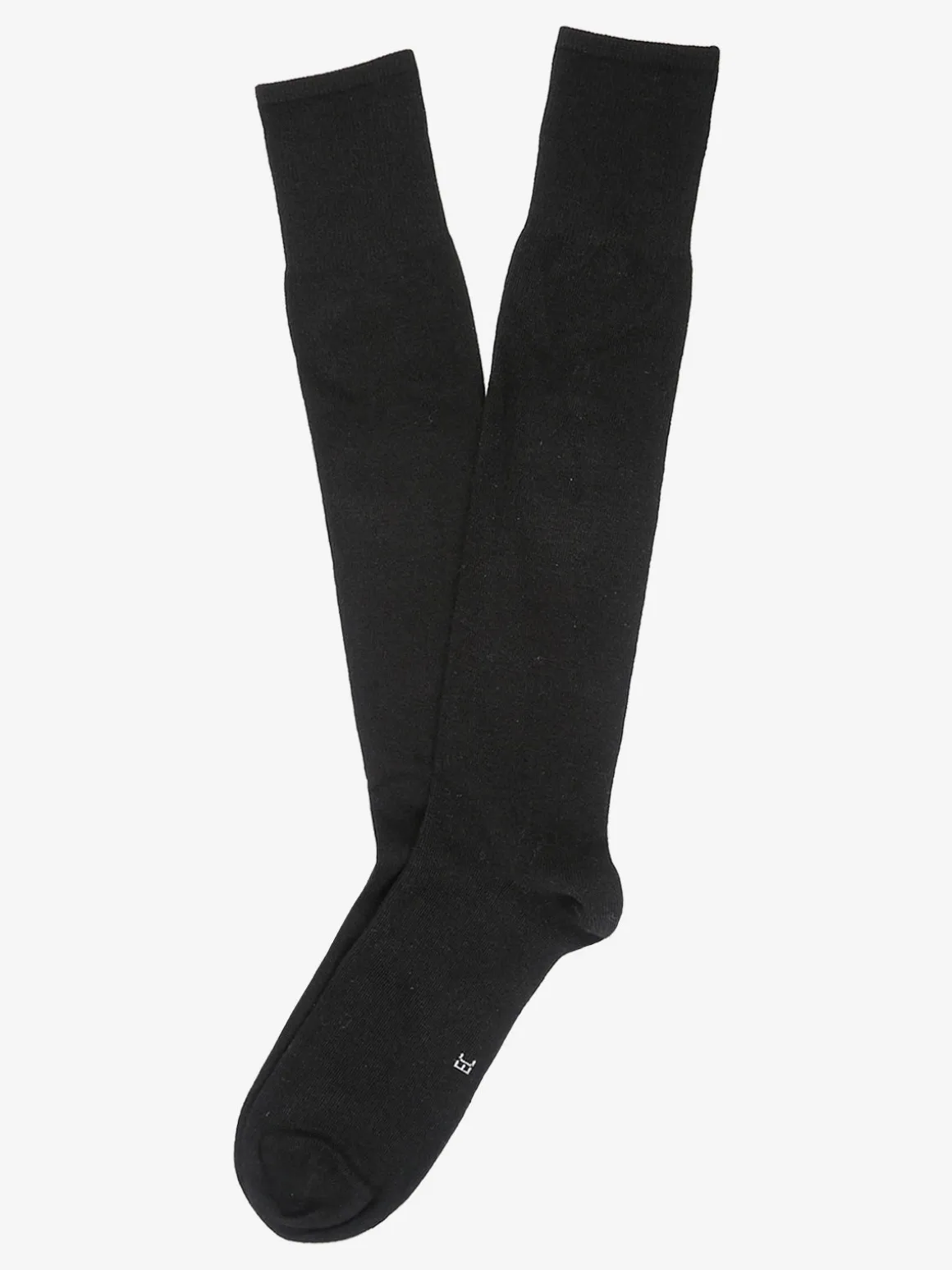 Enrico Coveri Calze lunghe da uomo in misto cashmere - nero
