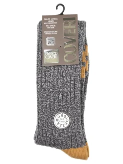 Enrico Coveri Calze lunghe da uomo termiche e morbide - khaki