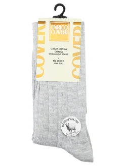 Enrico Coveri Calze lunghe donna misto lana - grigio chiaro