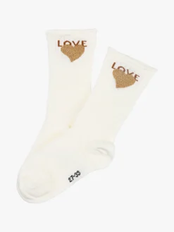 Enrico Coveri Calze midi da bambina in caldo cotone - beige