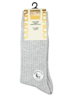 Enrico Coveri Calze midi donna misto lana - grigio chiaro