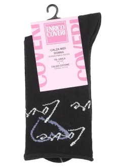 Enrico Coveri Calze midi donna con stampe - lilla