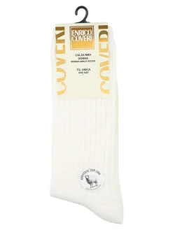 Enrico Coveri Calze midi donna misto lana - bianco