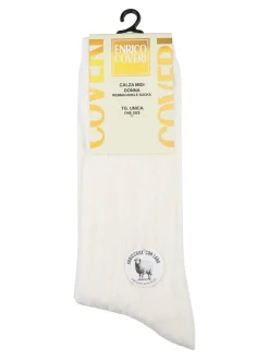 Enrico Coveri Calze midi donna misto lana - bianco