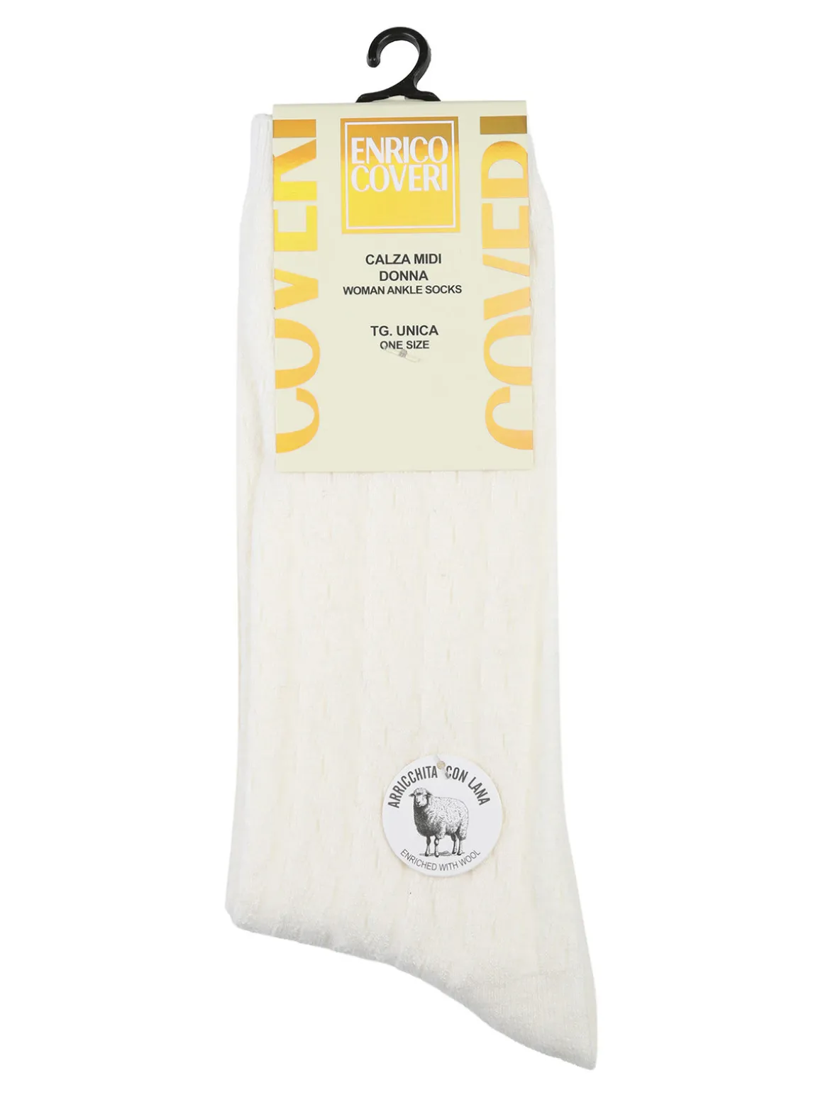 Enrico Coveri Calze midi donna misto lana - bianco