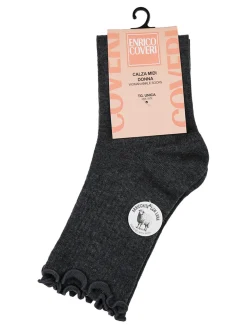 Enrico Coveri Calze midi donna misto lana - grigio scuro
