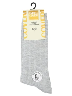 Enrico Coveri Calze midi donna misto lana - grigio chiaro