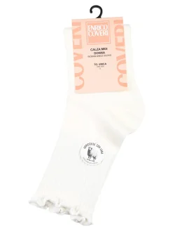 Enrico Coveri Calze midi donna misto lana - panna