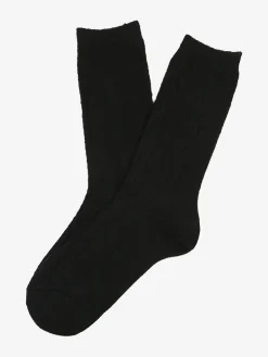 Enrico Coveri Calze midi donna invernali a trama intrecciata - nero