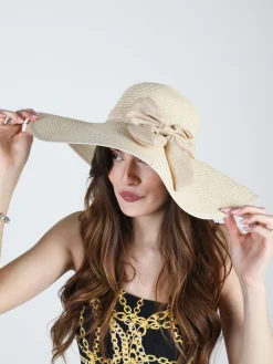 Enrico Coveri Cappello in paglia donna con fiocco