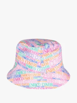 Enrico Coveri Cappello unisex da pescatore con scritte