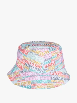 Enrico Coveri Cappello unisex da pescatore con scritte