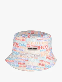 Enrico Coveri Cappello unisex da pescatore con scritte