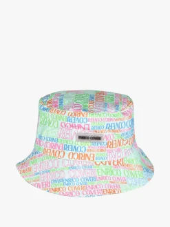 Enrico Coveri Cappello unisex da pescatore con scritte
