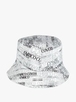 Enrico Coveri Cappello unisex da pescatore con scritte