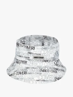Enrico Coveri Cappello unisex da pescatore con scritte