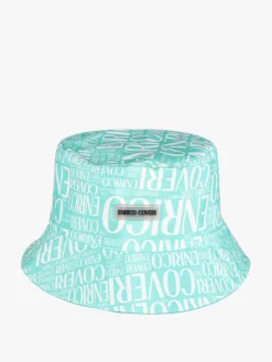 Enrico Coveri Cappello unisex da pescatore con scritte