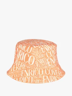 Enrico Coveri Cappello unisex da pescatore con scritte