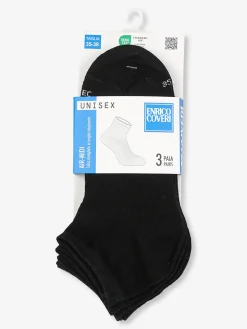 Enrico Coveri Confezione da 3 paia di calze midi in maglia traspirante - nero