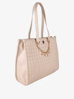 Enrico Coveri Contemporary Borsa donna trapuntata con ciondoli - beige