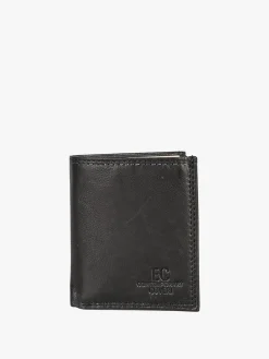 Enrico Coveri Contemporary Mini portafoglio verticale in pelle da uomo - nero